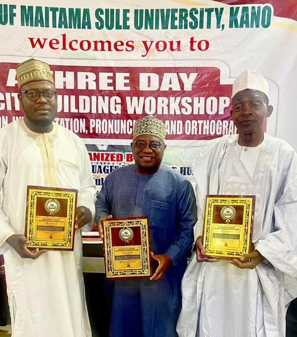 Acceptance Speech of the Founder of EngausaHub.com, after Receiving a Merit Award from YUSUF MAITAMA SULE UNIVERSITY KANO